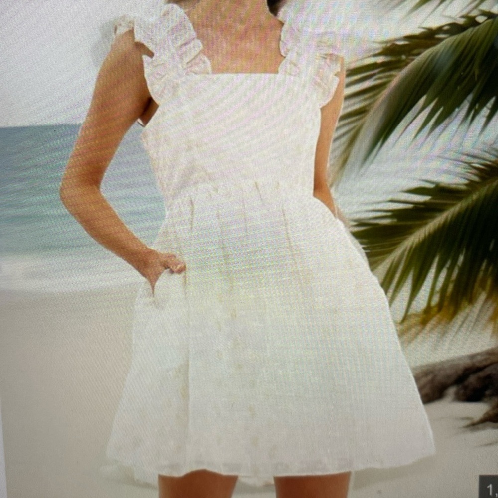 English Factory White Floral Mini Dress